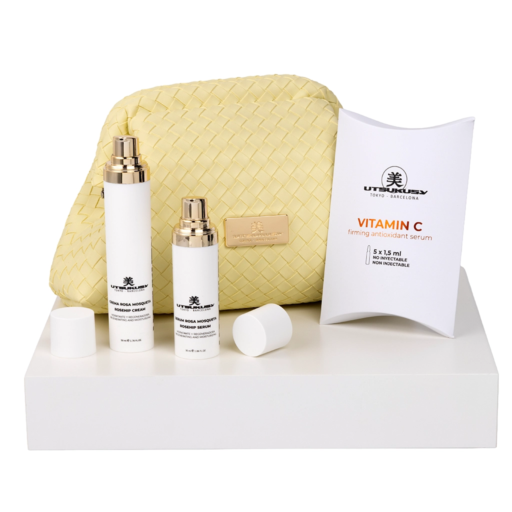 SET ROSA MOSQUETA CON NECESER